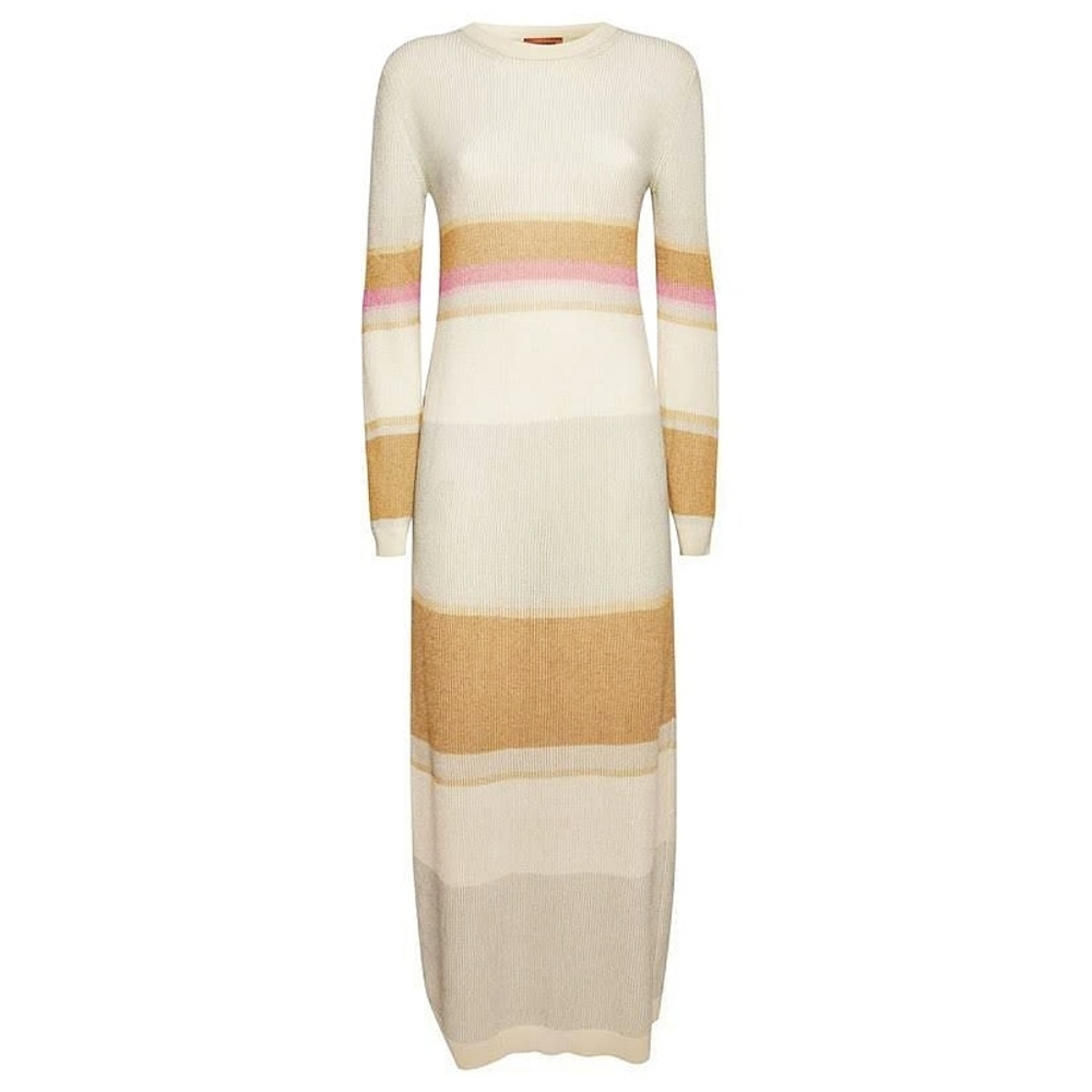 Missoni Colorblock Metallic Stripe Ribbed Cashmere Sweater Dress - Picture 14 of 14
